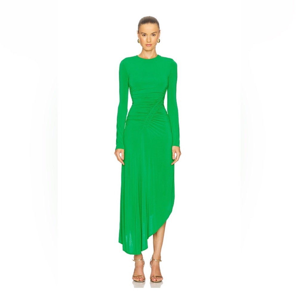 ALC Green Ruched Long Sleeve Dress Size Small